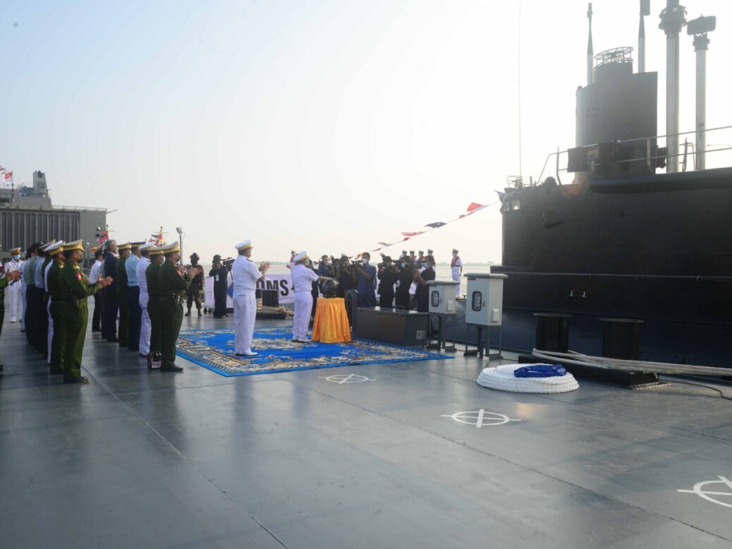 Uroczyste oddanie do użytku okrętu podwodnego Typ 035B. / Zdjęcie: Naczelny Dowódca Służb Obronnych Mjanmy