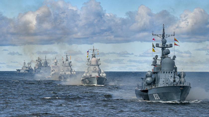 Rosyjskie okręty wojenne.