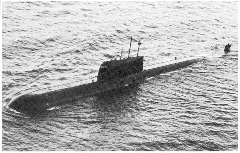 Radziecki atomowy okręt podwodny Komsomolec K-278. / Zdjęcie: https://www.cia.gov/
